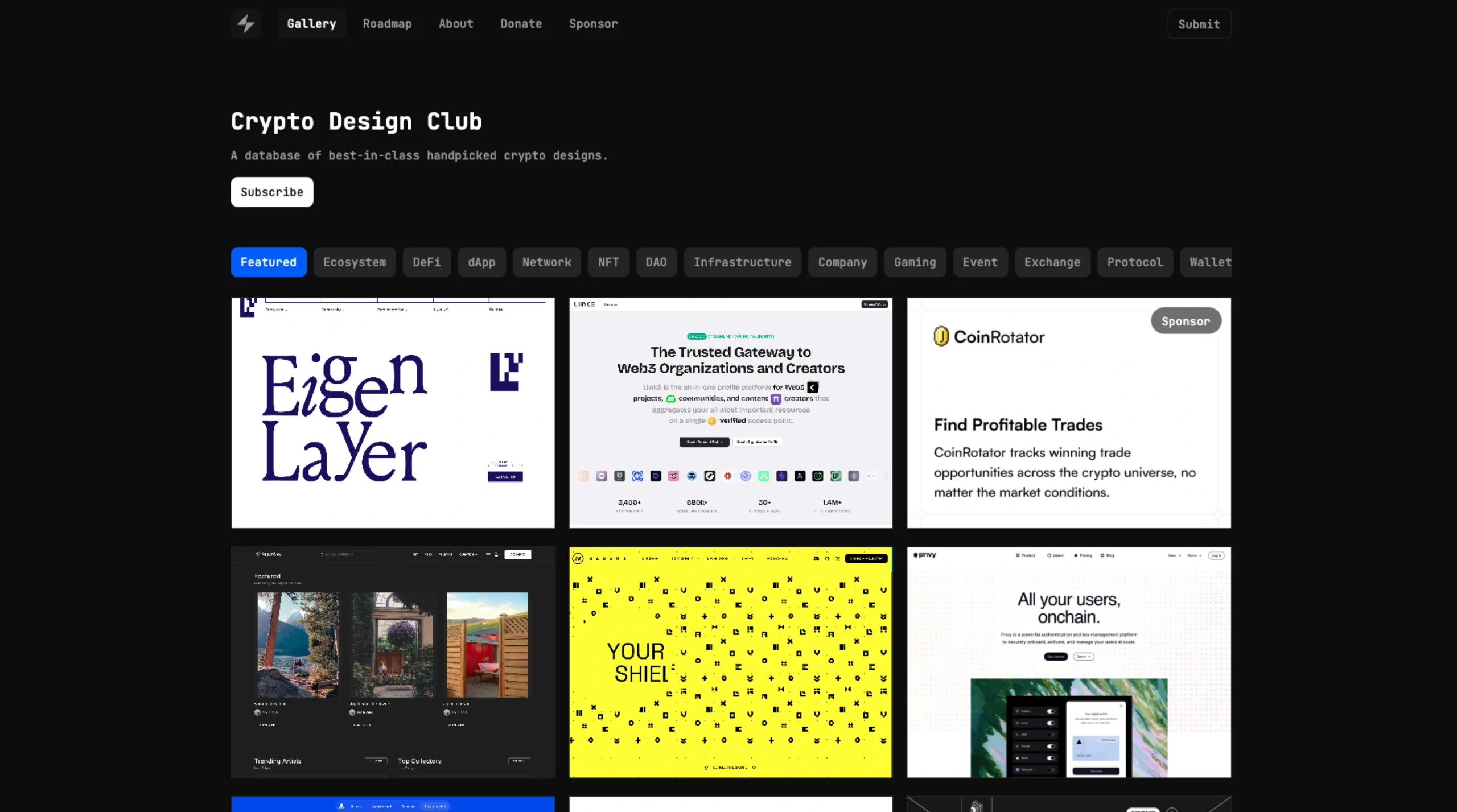 Crypto Design Club – A Database Of Best Crypto Websites
