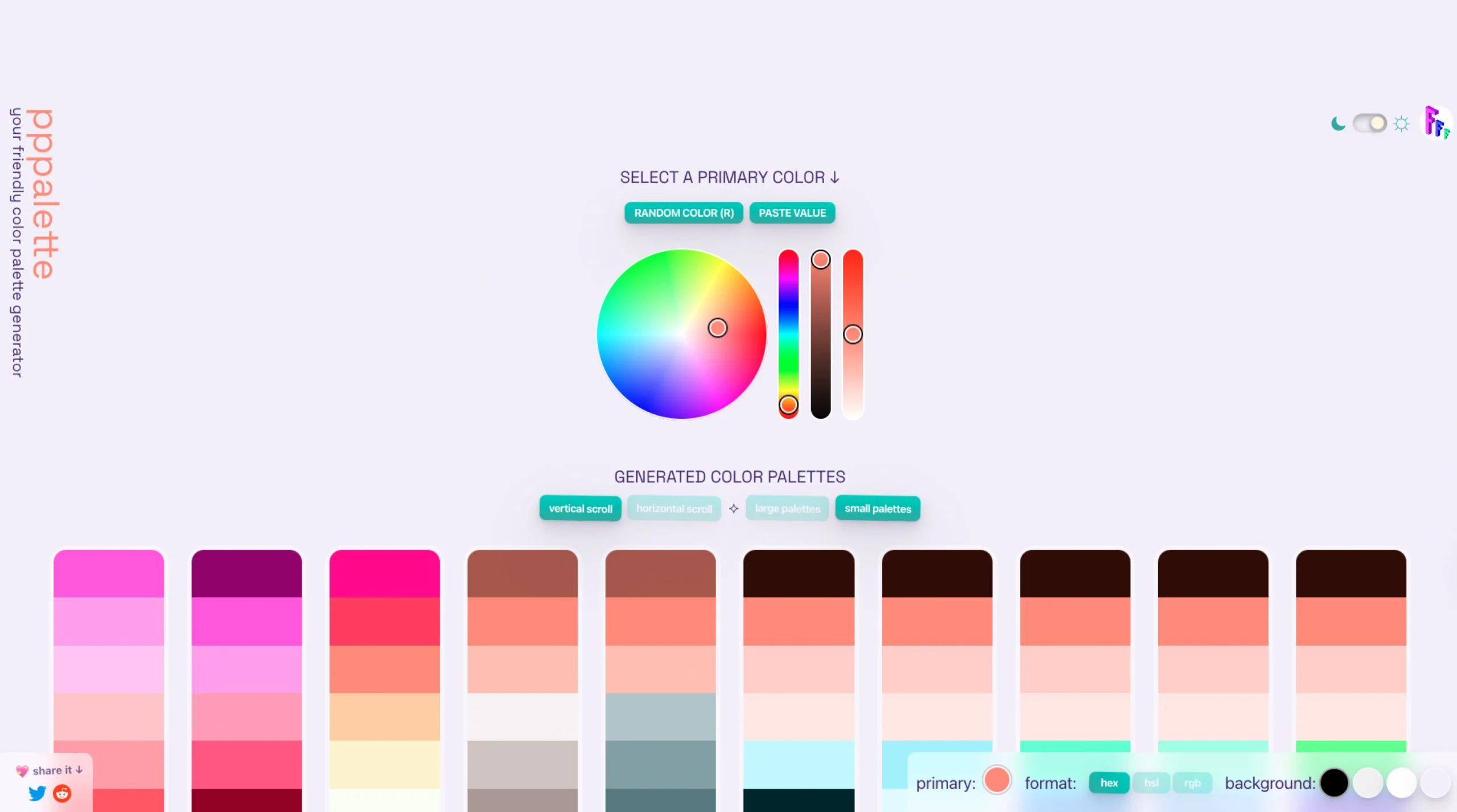 PPPalette by Fffuel – Color Palette Generator