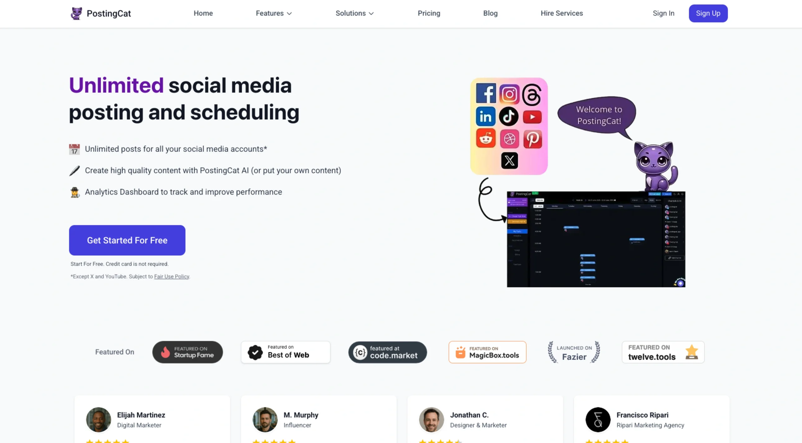 PostingCat – Schedule Posts For All Social Media