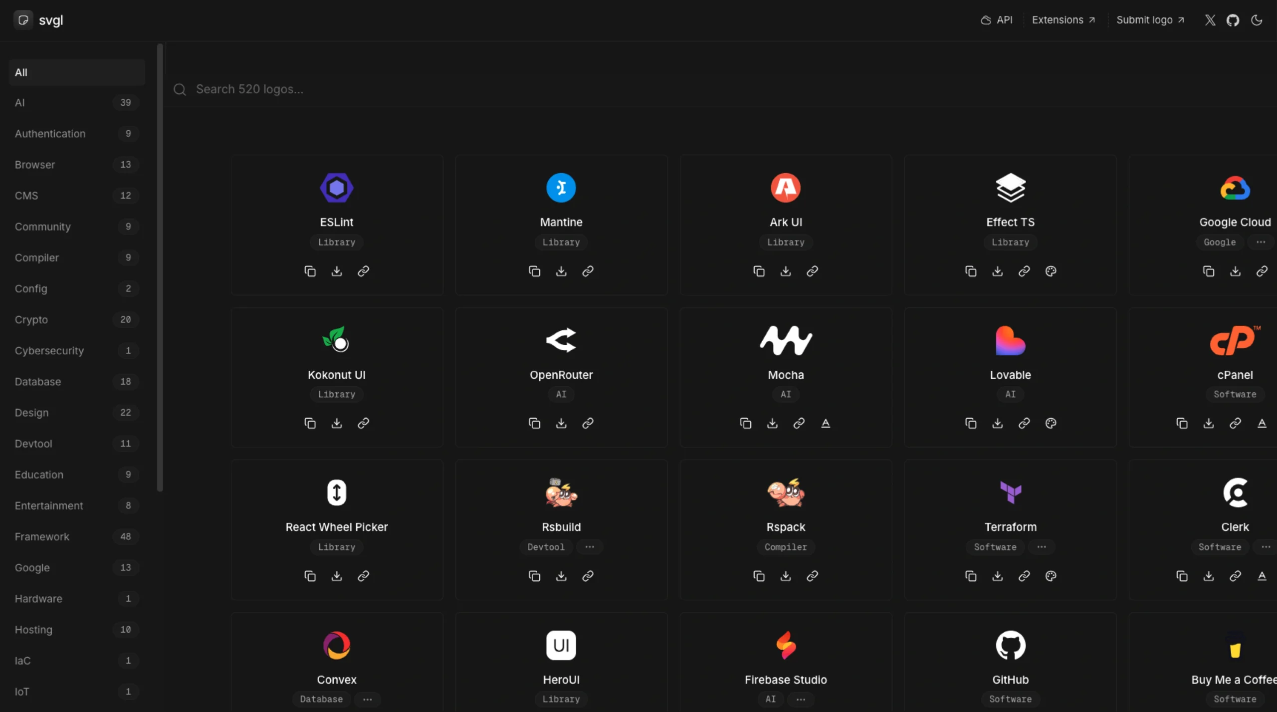 SVGL – All SVGs of Products & Companies 