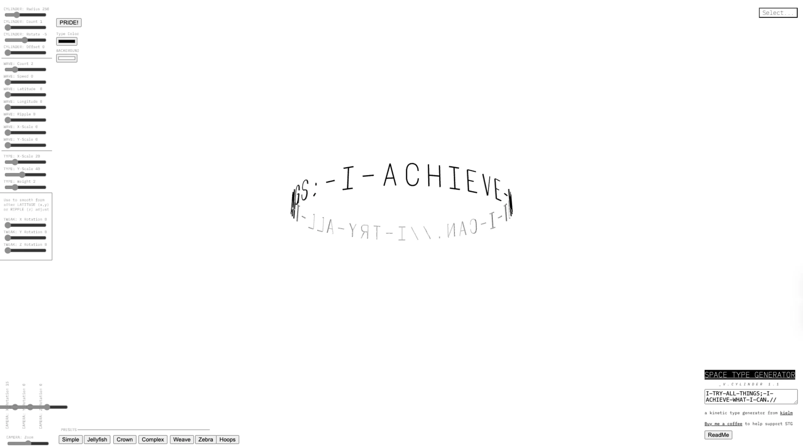 Space Type Generator – Animation Tool