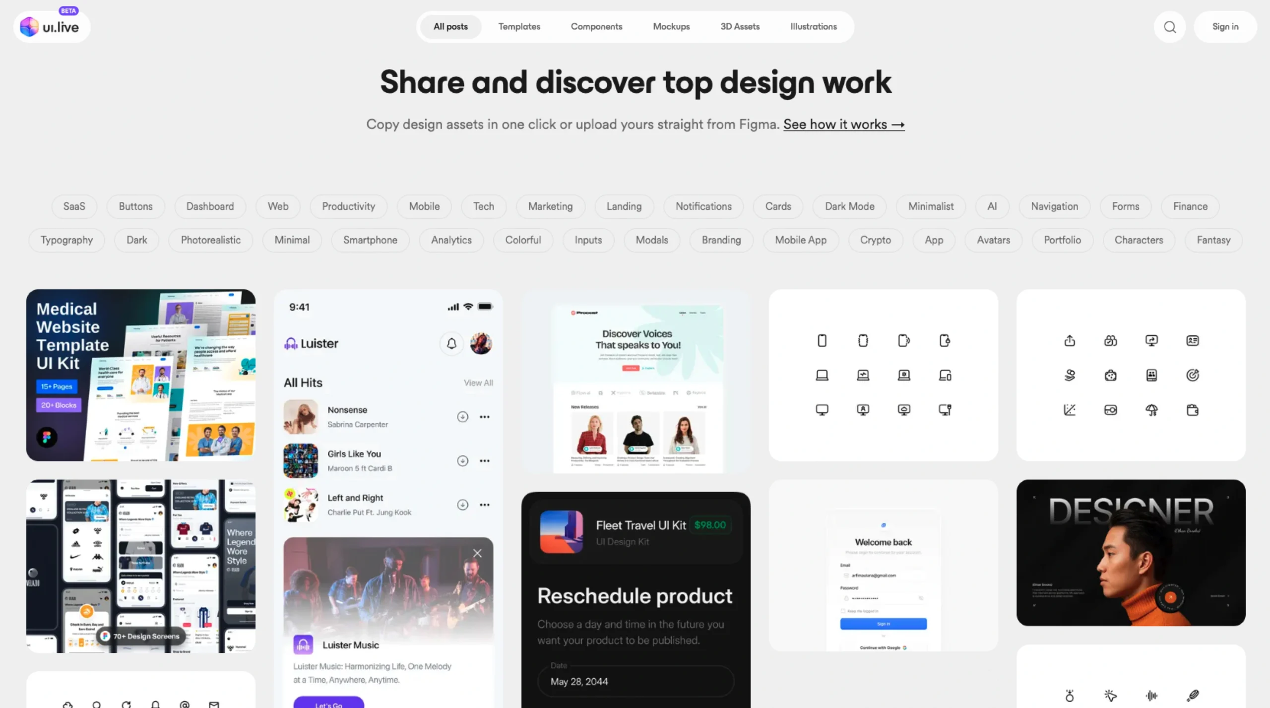 UI Live – Share & Discover Top Design Work