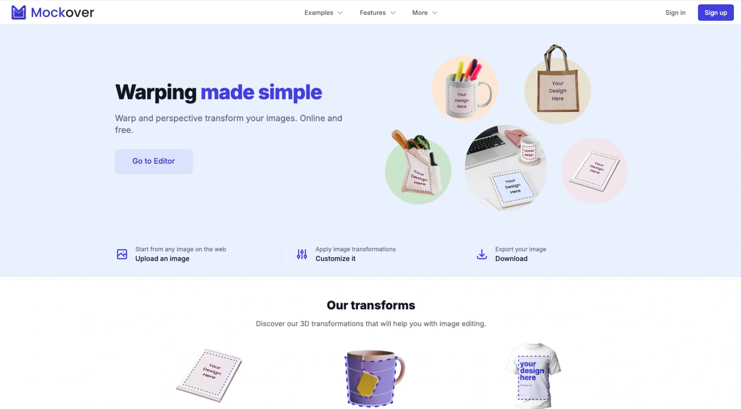 Mockover – Free Online Mockup Generator