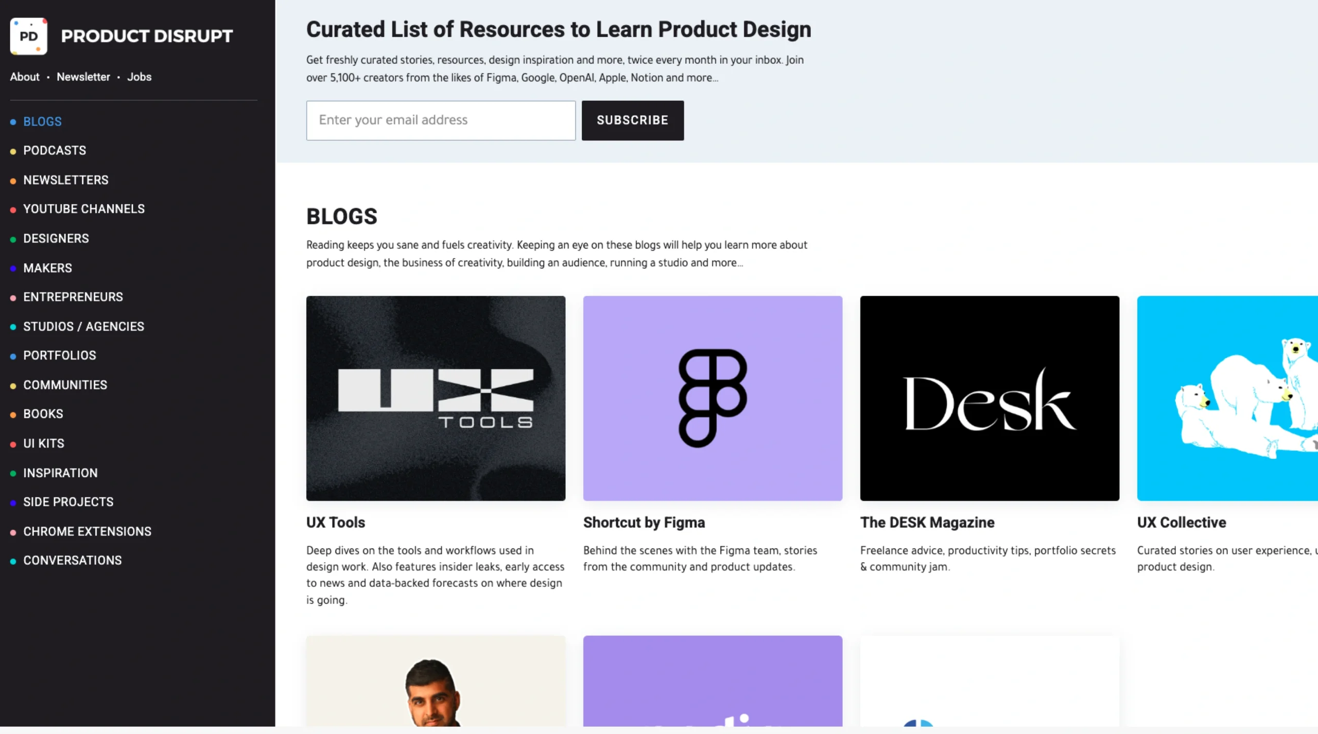 Product Disrupt – Curated Resources To Learn Product Design