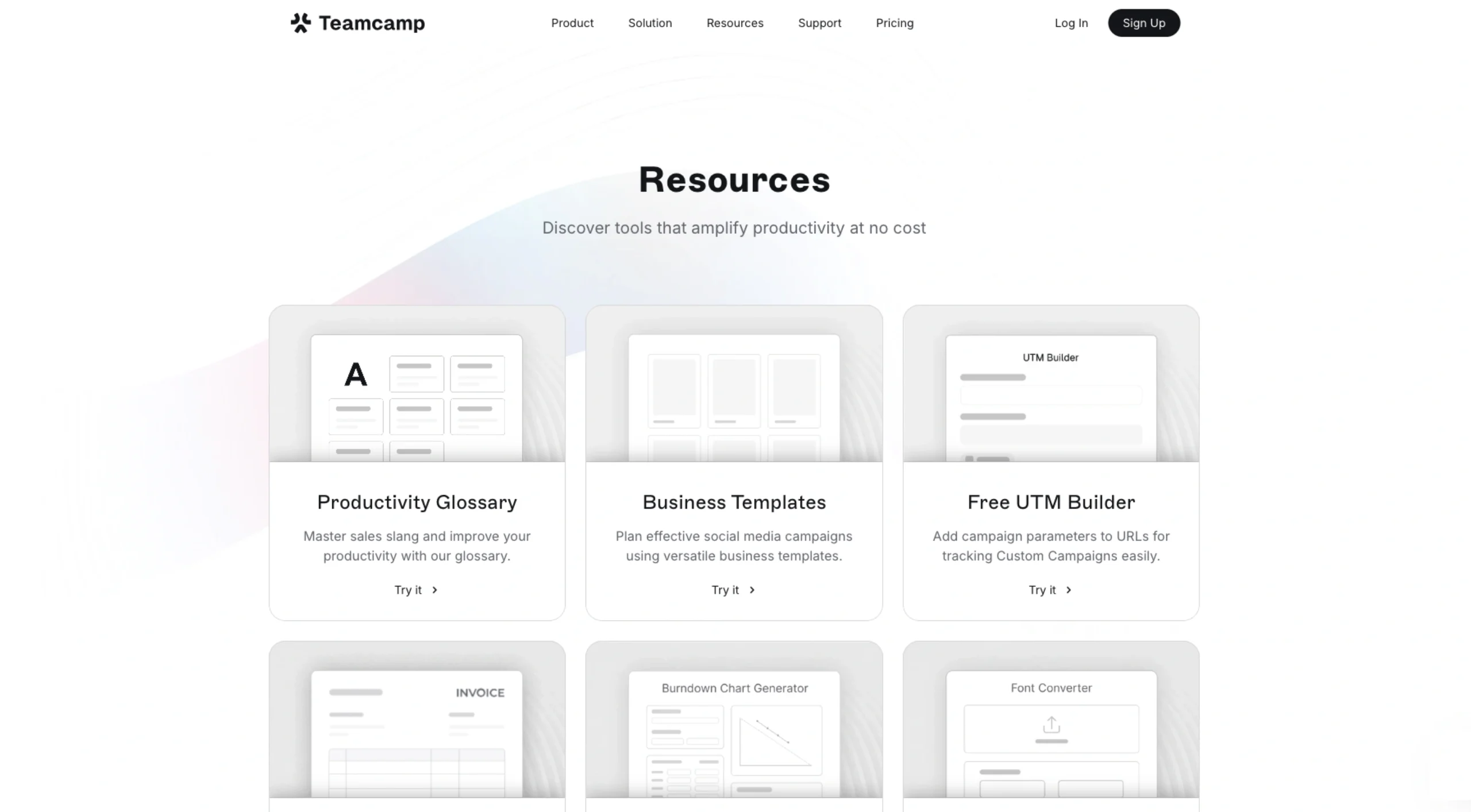 Teamcamp Resources – Free Project Management Tools