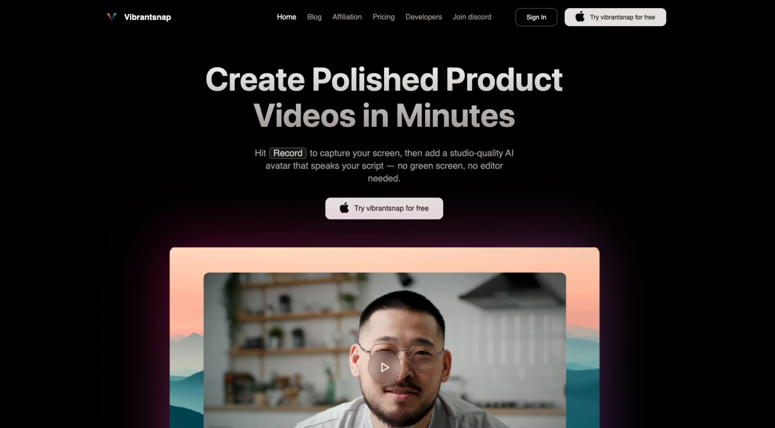 VibrantSnap – Create Product Videos With AI