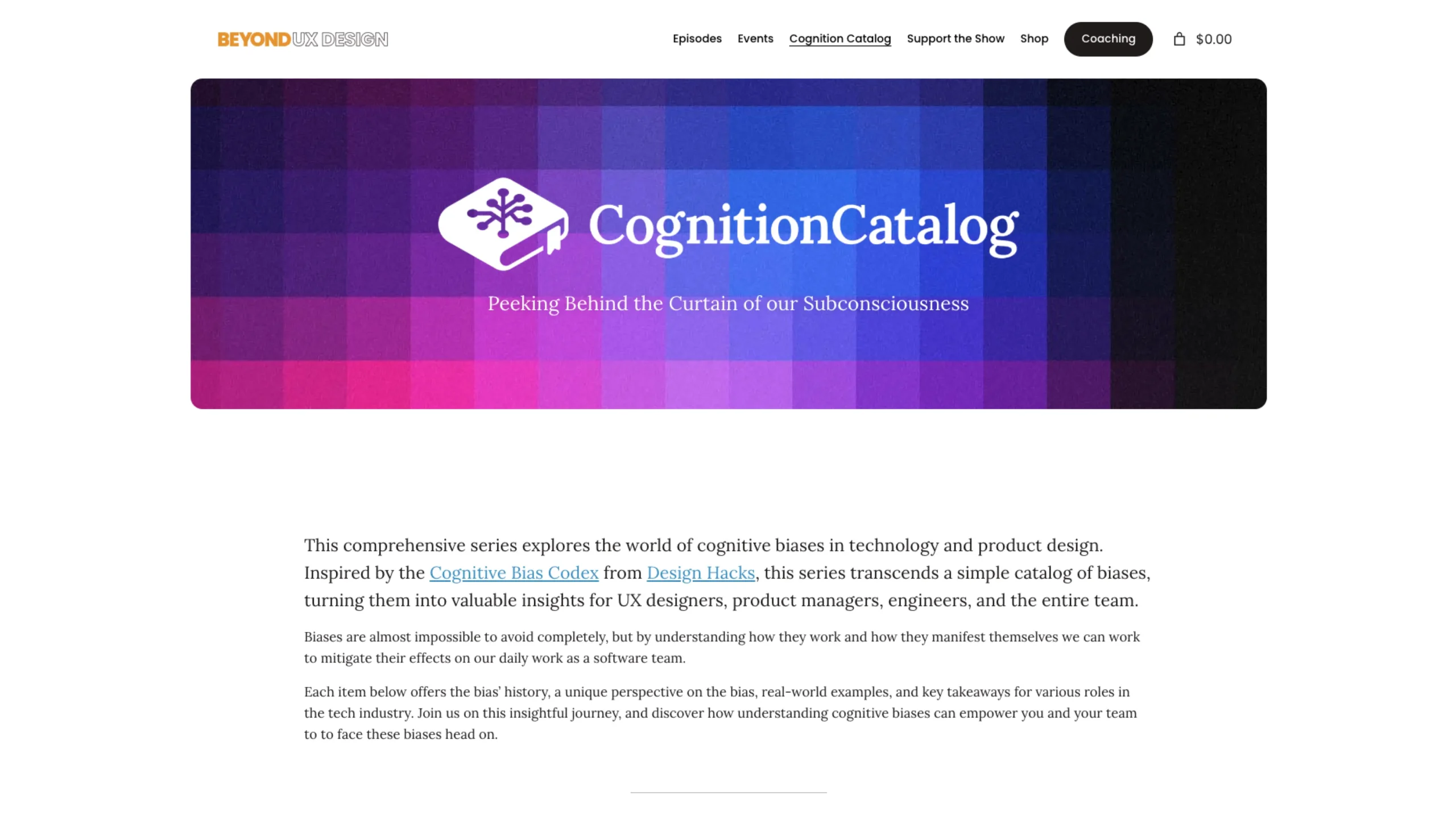 Beyond UX Design – The Cognition Catalog - UI UX Showcase