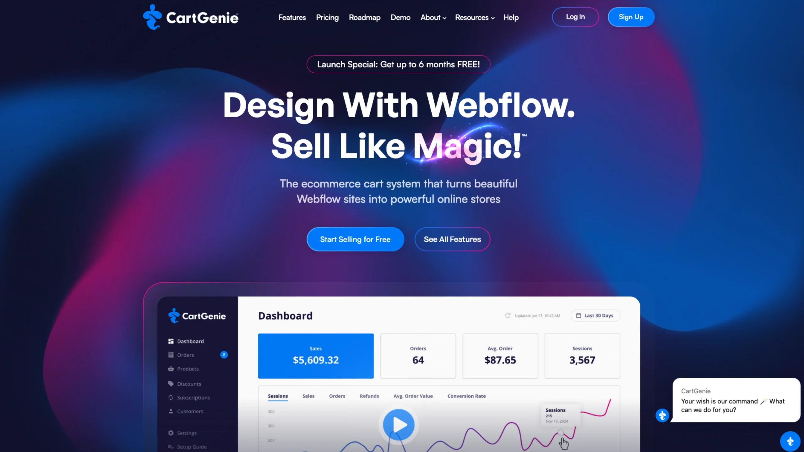 CartGenie – E-Commerce On Webflow