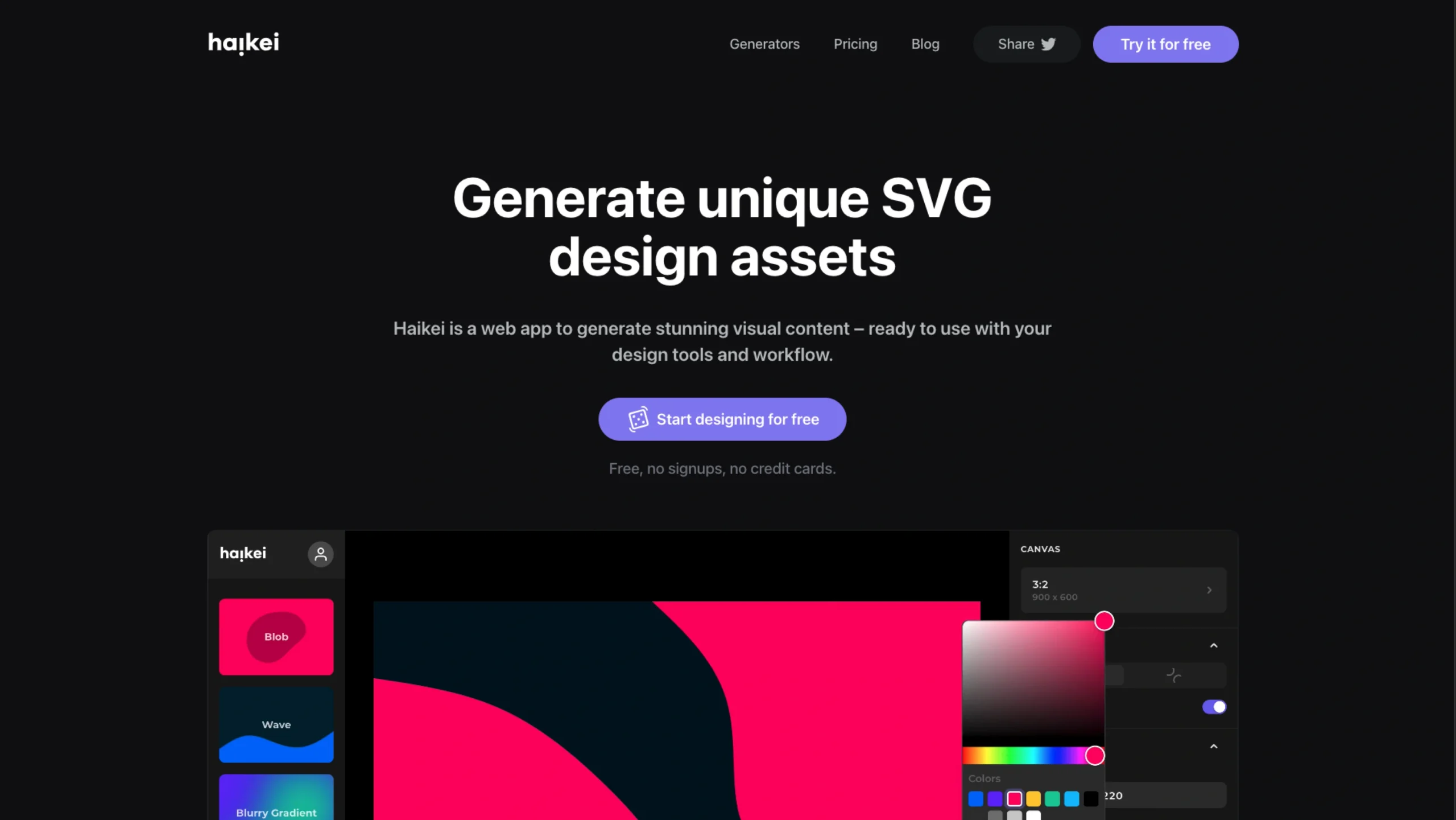 Haikei – Generate SVG Design Assets