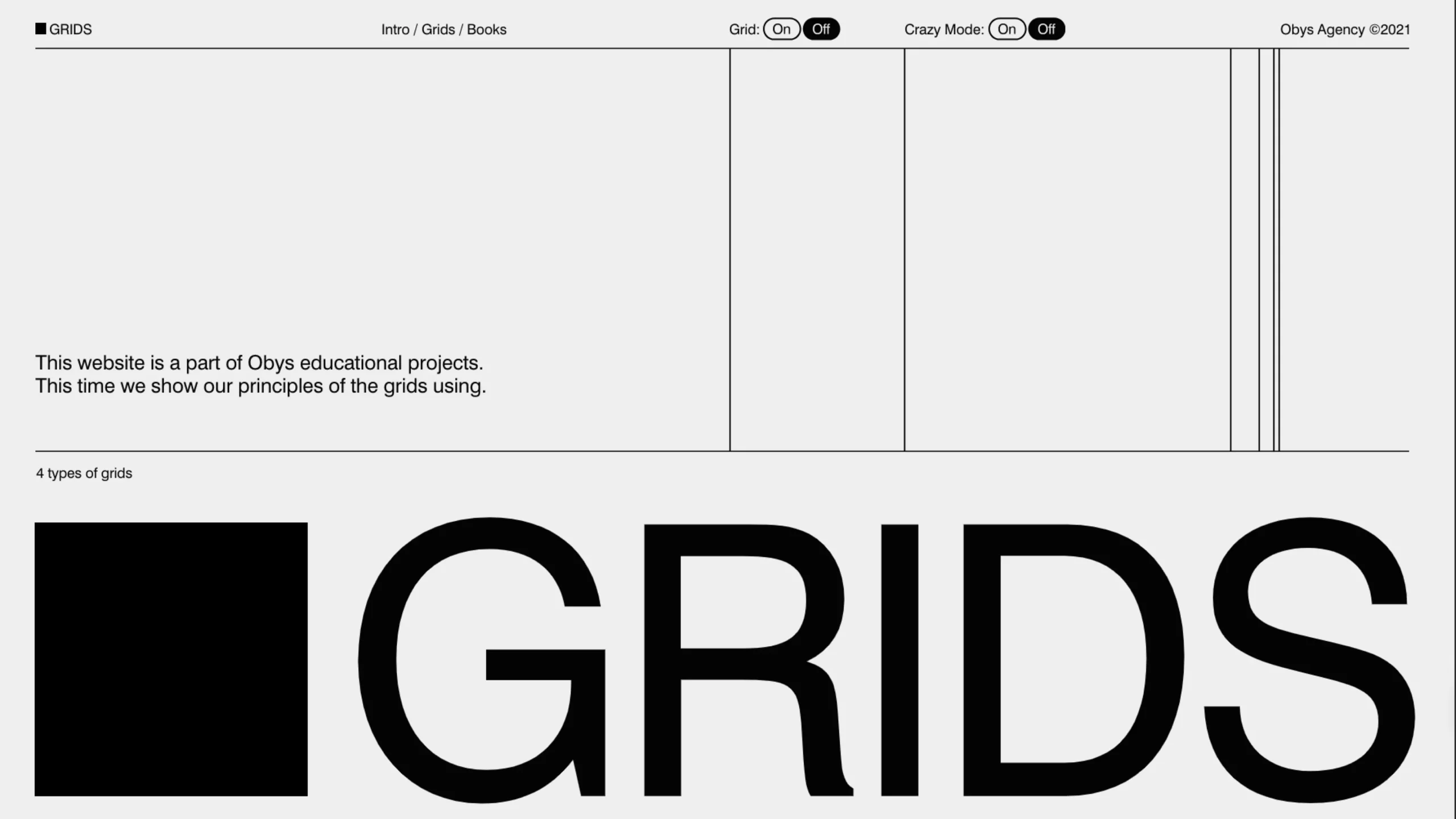 OBYS Grids – Vandegraaf Columns - UI UX Showcase