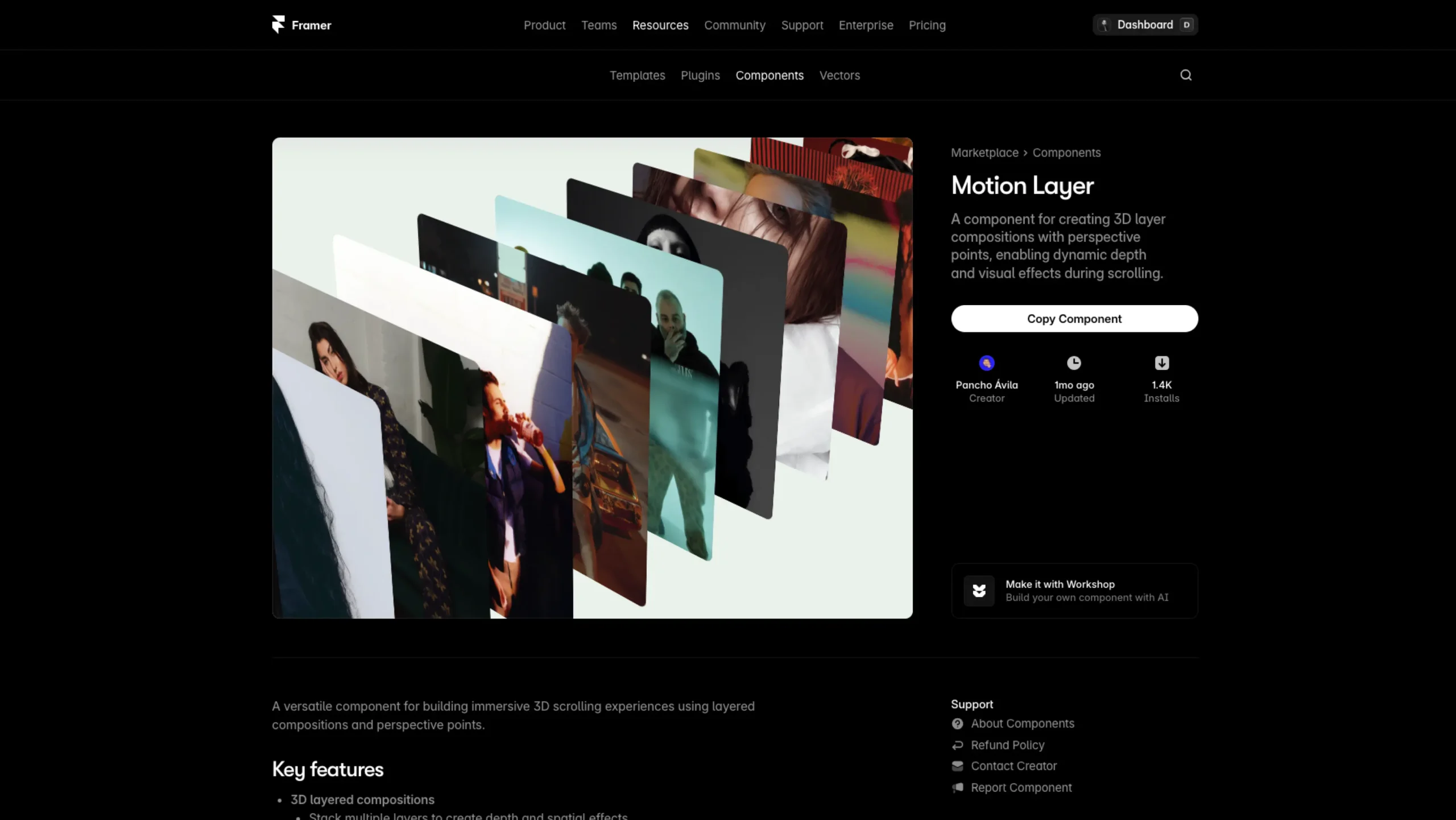 Motion Layer – Framer Component
