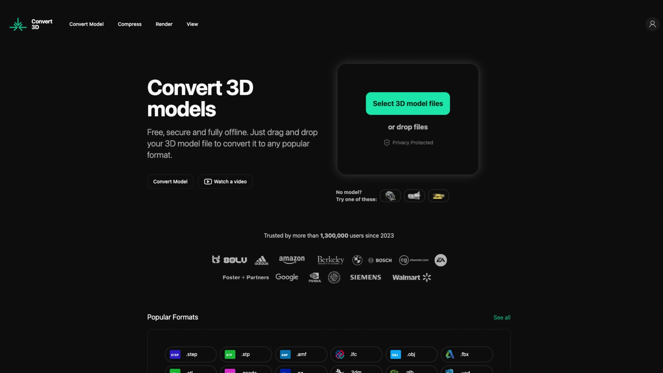 Convert3d – Browser-Based 3D Model Viewer