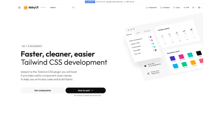 Daisy UI – Tailwind CSS Component Library