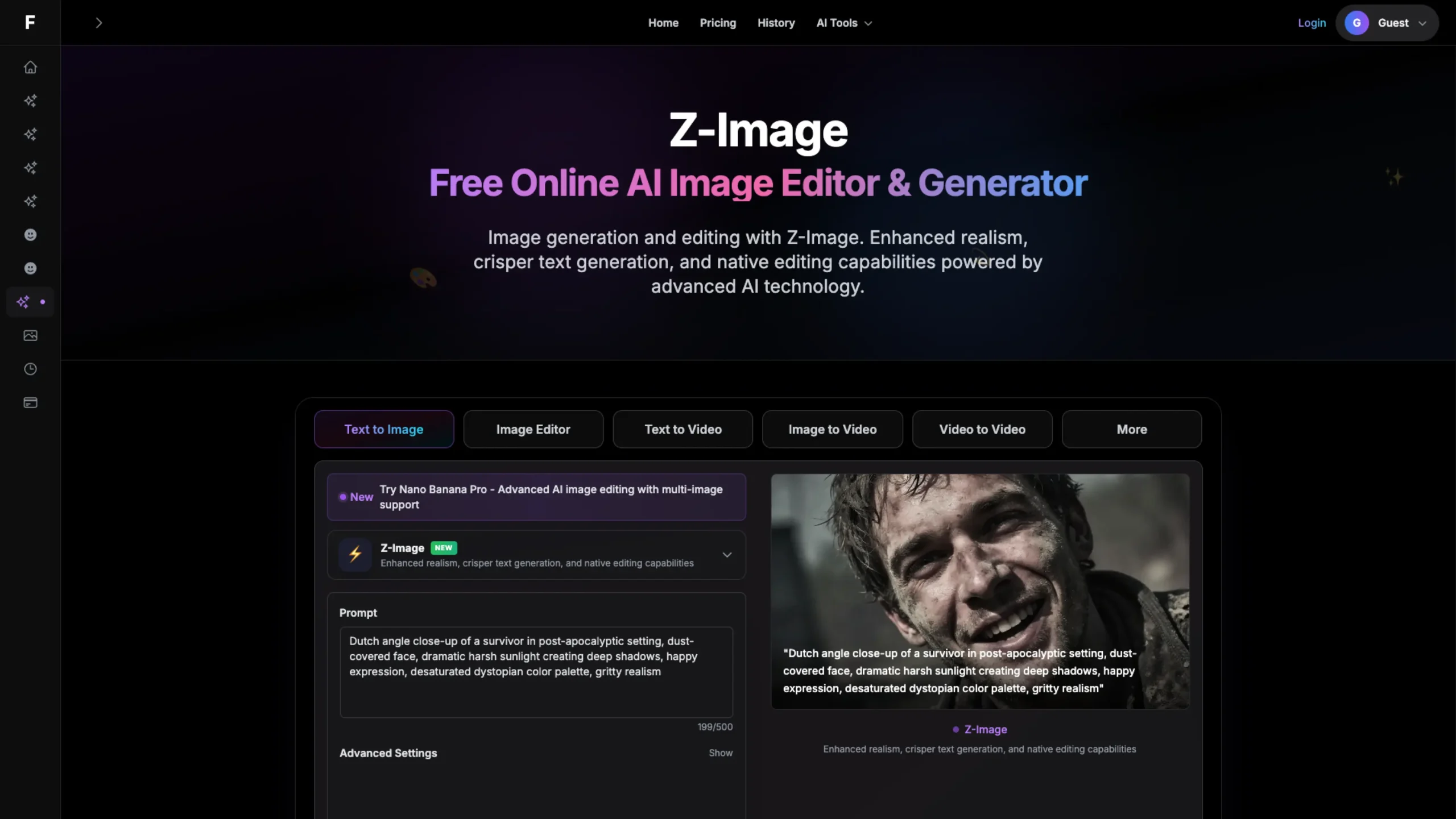 Fooocus – Z – Free Online AI Image Editor & Generator