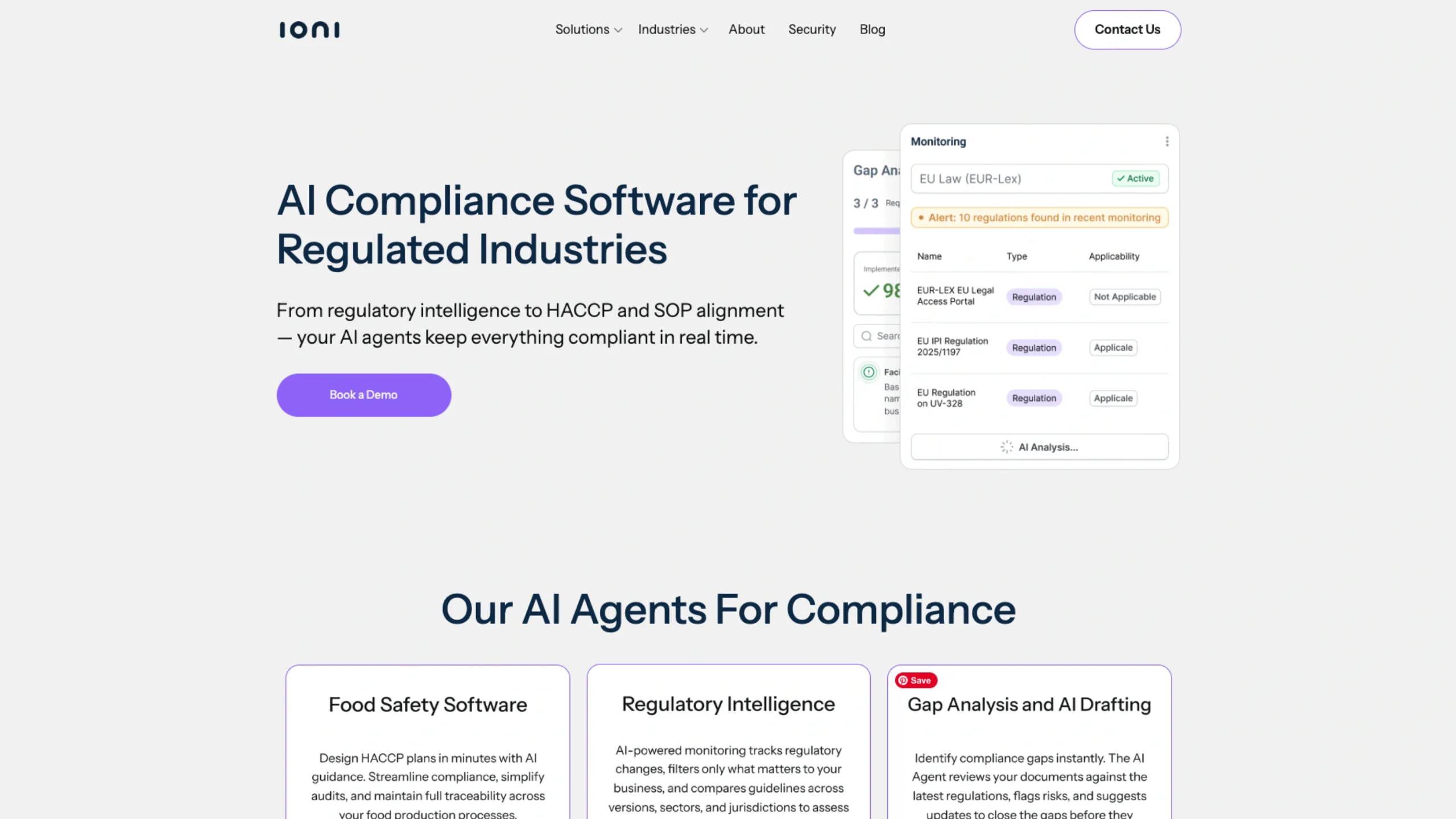 IONI – AI Compliance Software for Regulated Industries