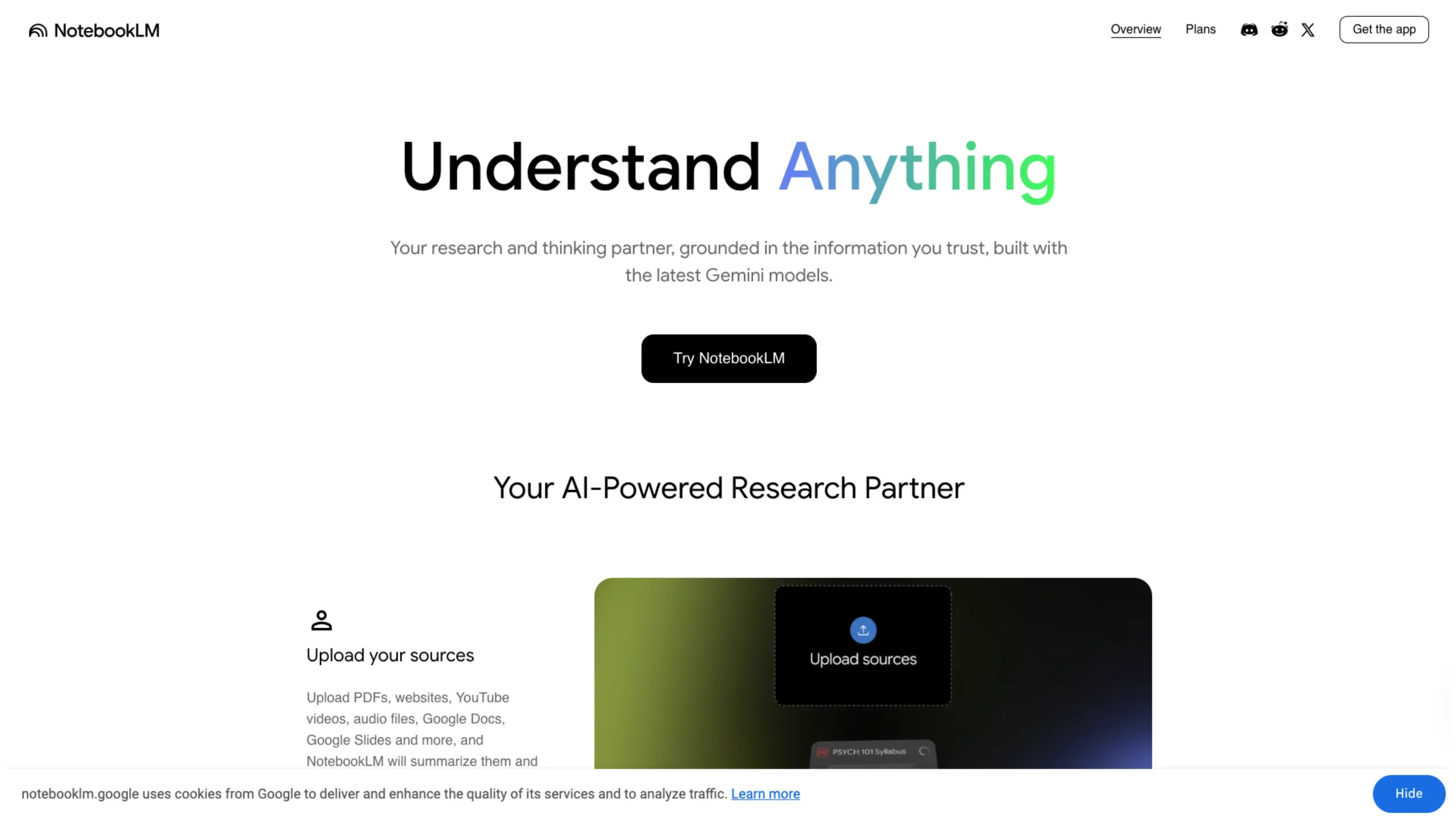 NotebookLM – AI Research Tool & Thinking Partner