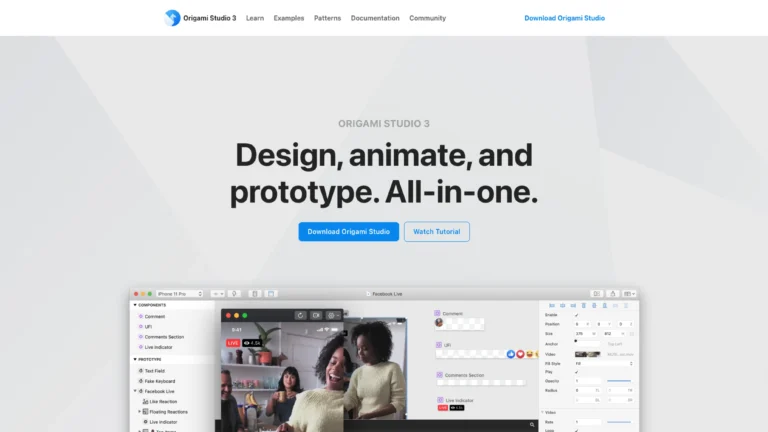 Origami Design – Design, Animate & Prototype Tool