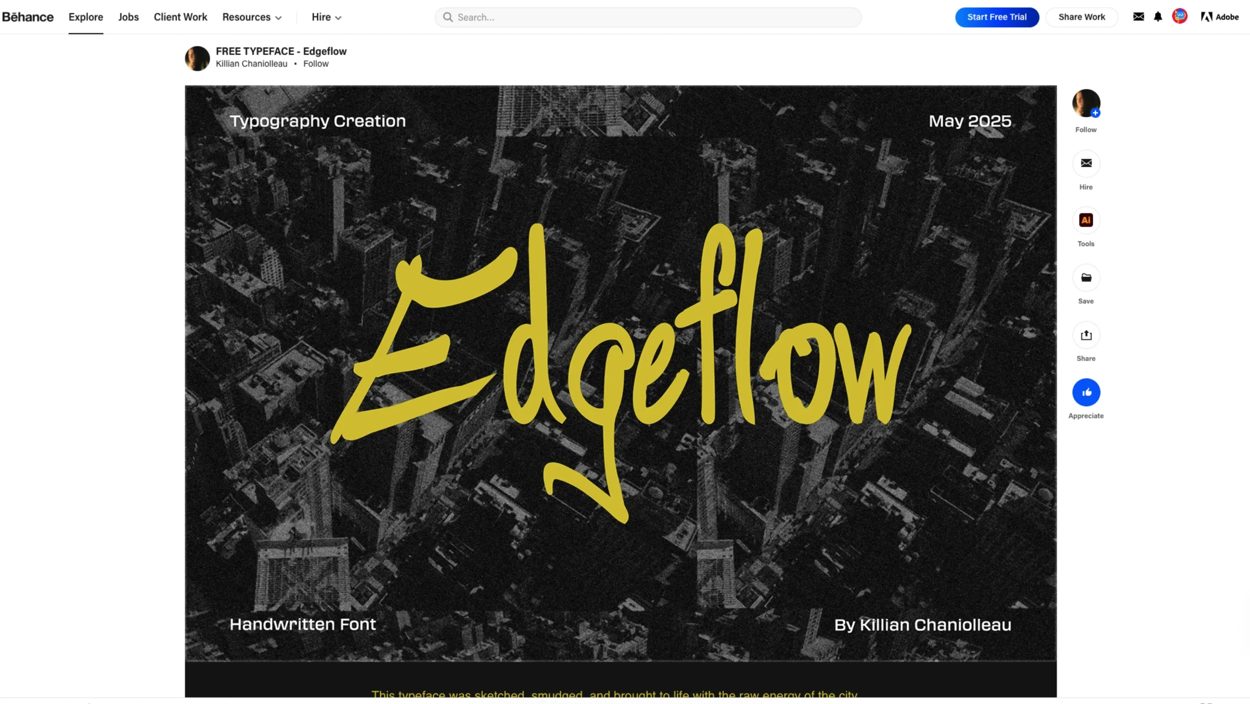 Edgeflow Typeface – Free Font