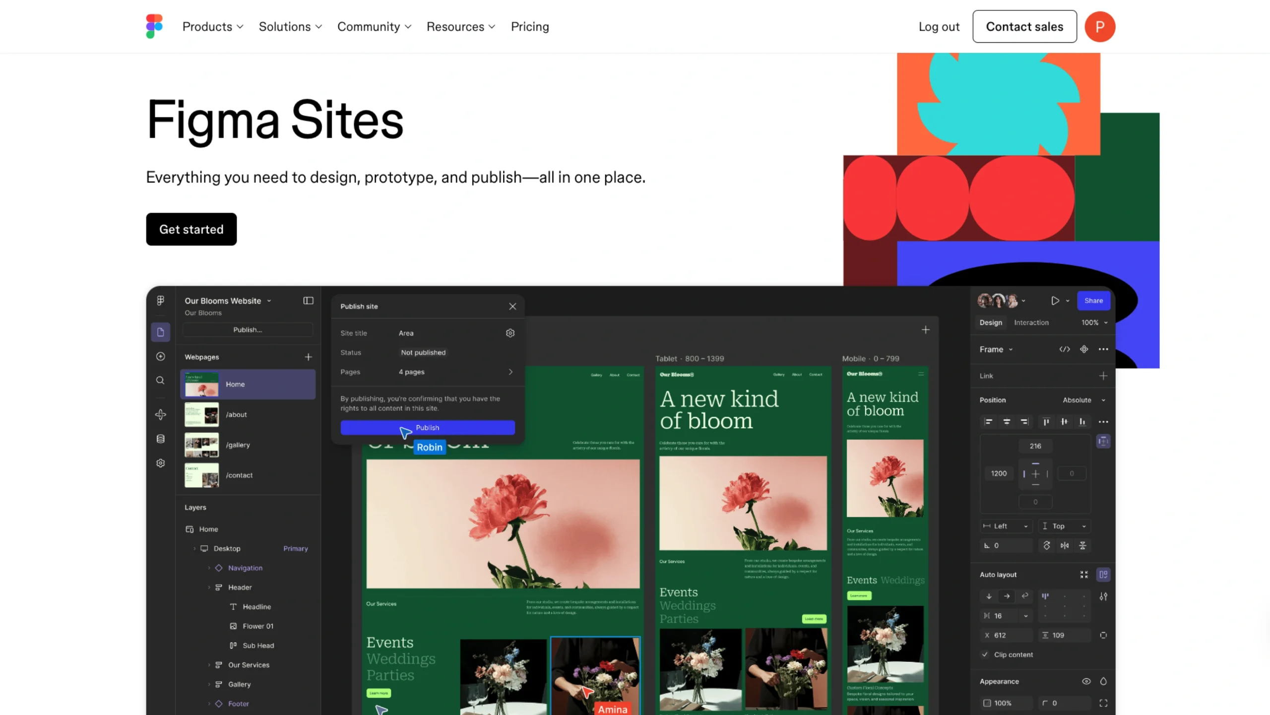 Figma Sites – Design, Prototype & Publish