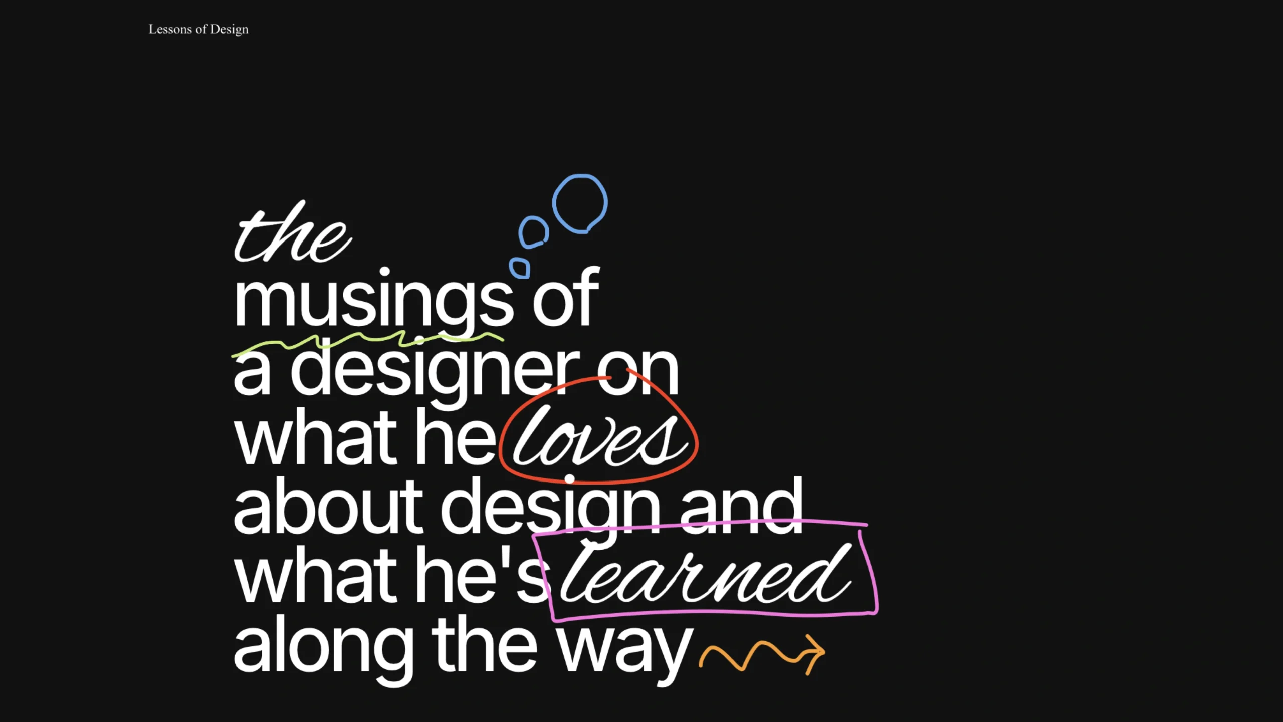 Lessons of Design