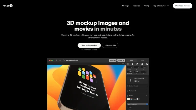 Rotato – 3D Mockup In 5 Minutes