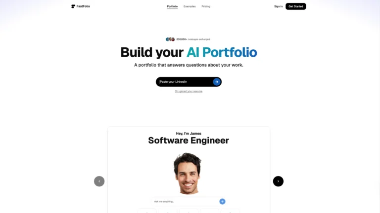 Fastfolio – Build your AI Portfolio