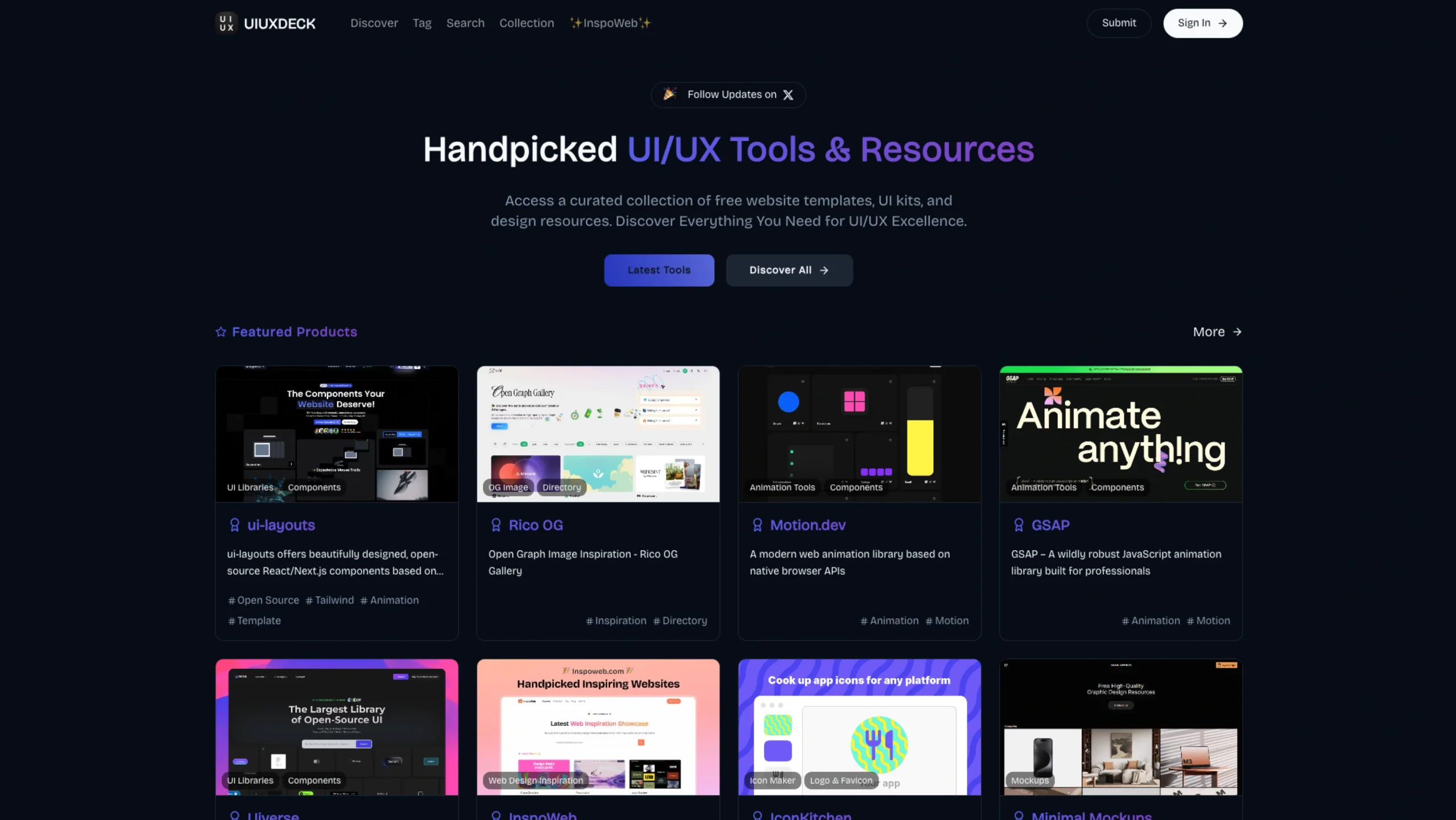 UIUXDeck – Handpicked UI/UX Tools & Resources
