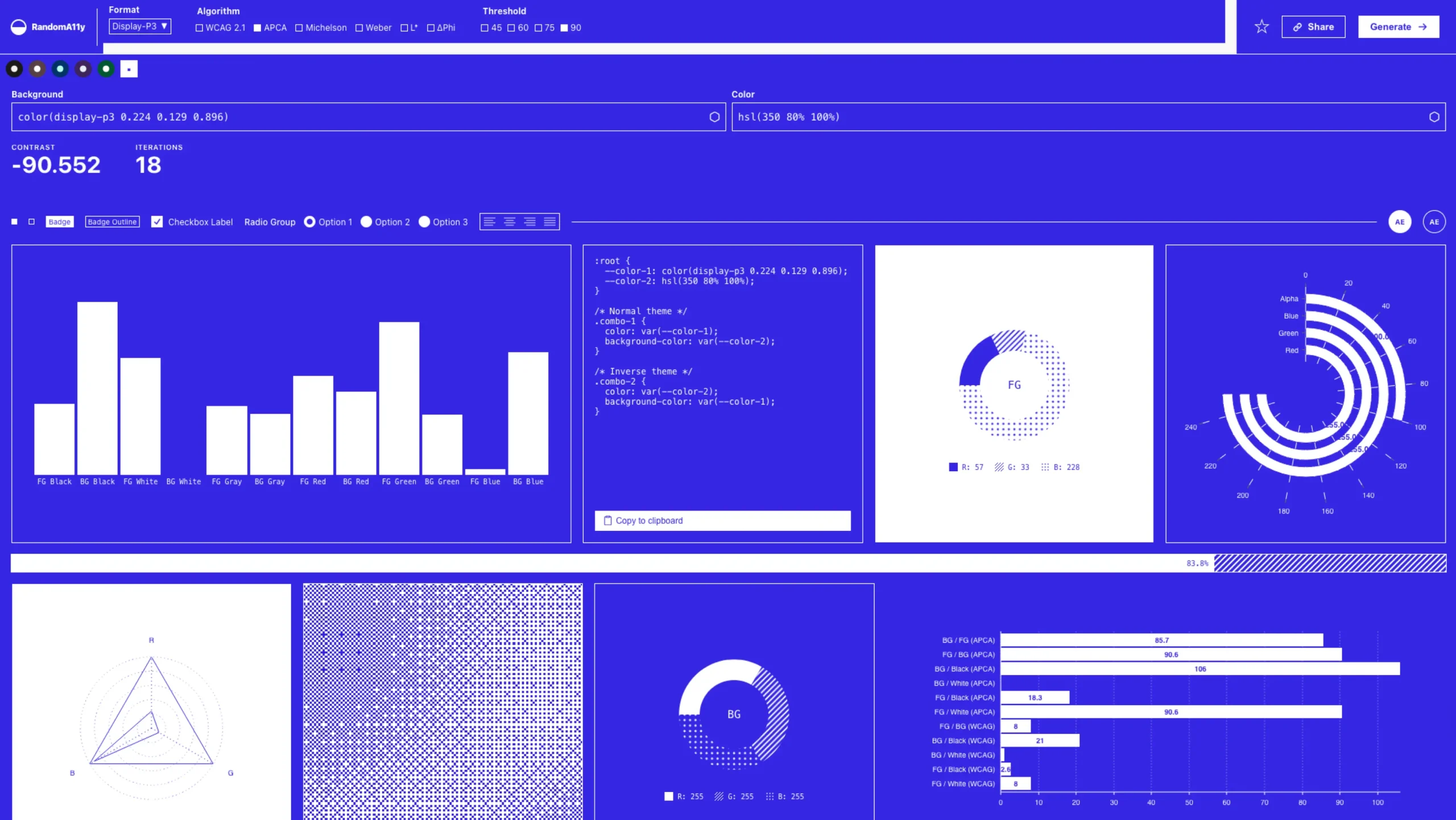 RandomA11y – Endless Collection Of Accessible Color Combos