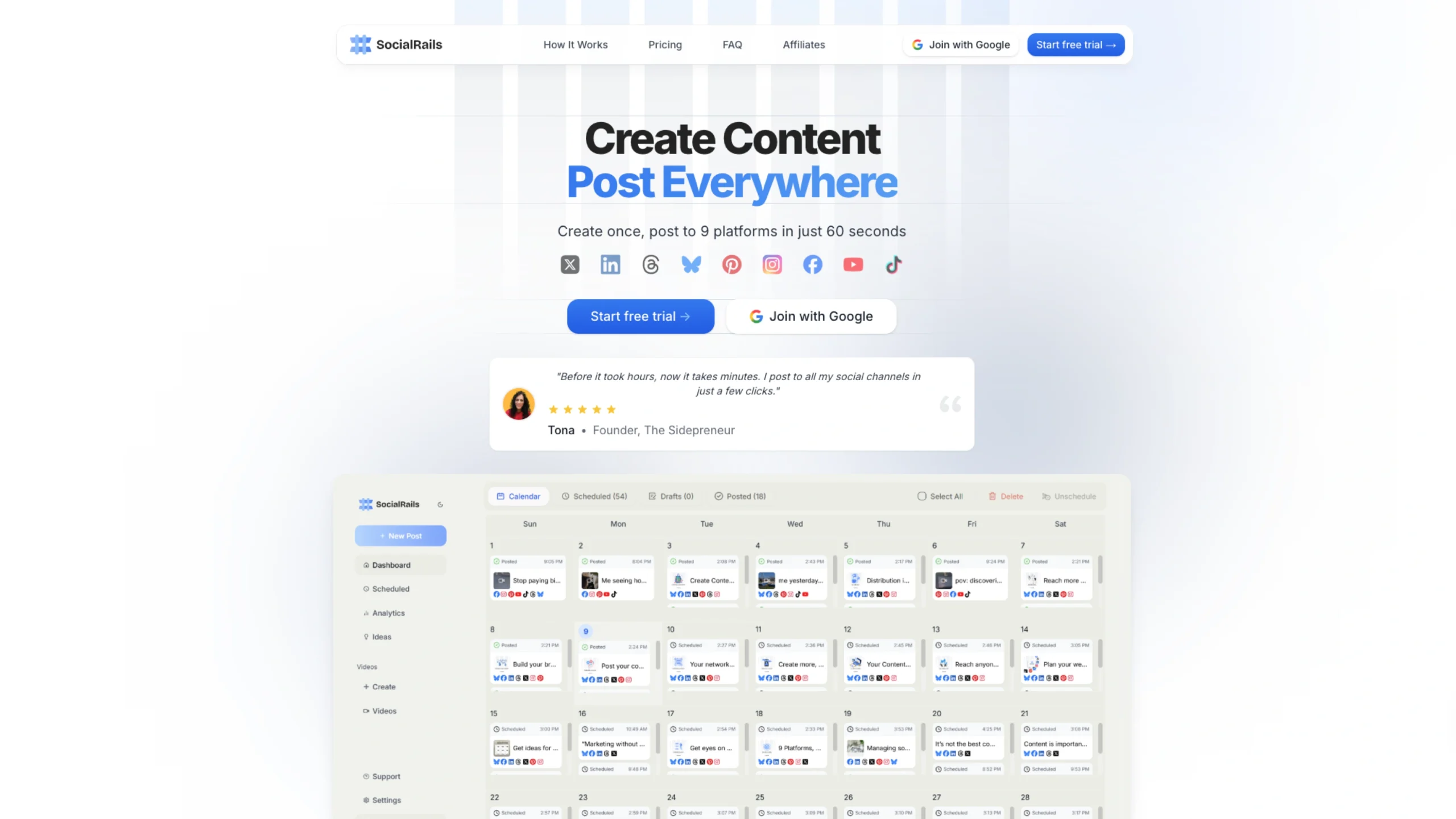 SocialRails – Social Media Management & Scheduling Tool