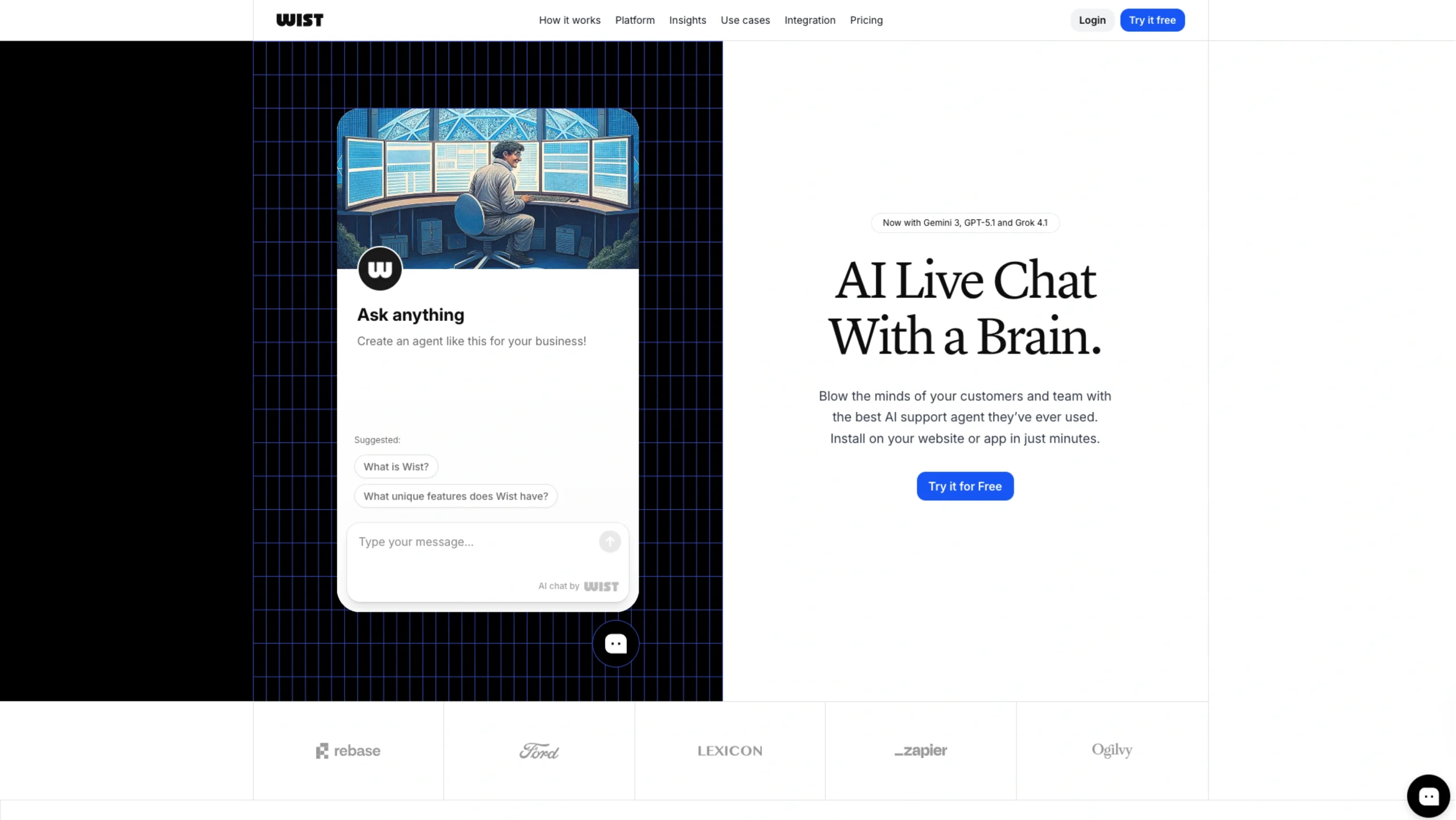 Wist – AI Live Chat With a Brain