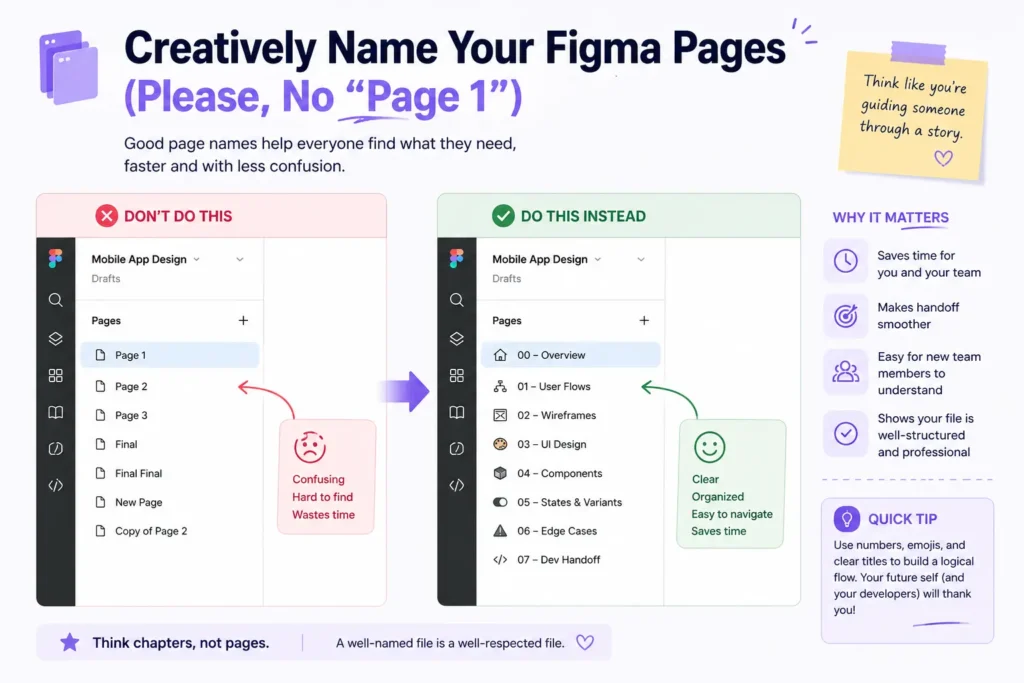Creatively Name Your Figma Pages (Please, No “Page 1”)