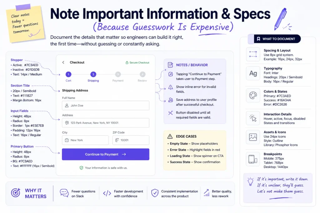 Note Important Information & Specs (Because Guesswork Is Expensive)