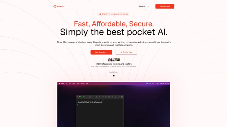 Heynds – The Interface Instant AI