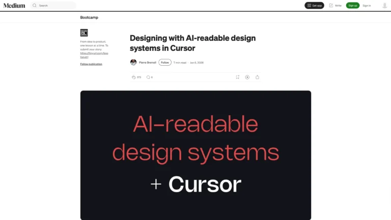 Designing with AI-readable design systems in Cursor