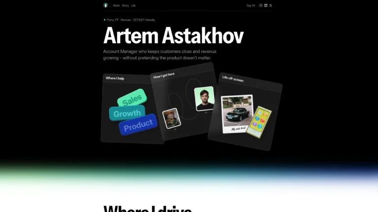 Artem Astakhov Portfolio