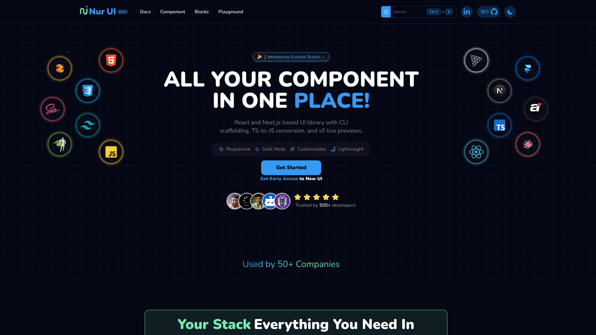 Nur UI – React & Next.JS Based Library