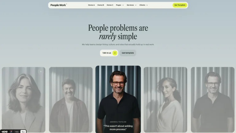 People Work – Framer + Webflow Template