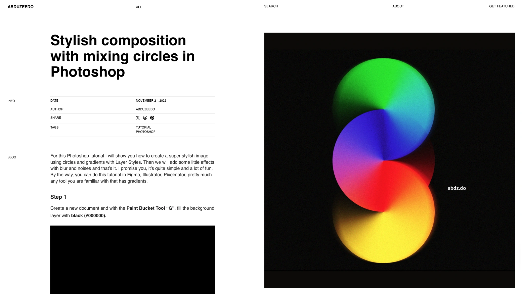 Abduzeedo – Photoshop Gradient Tutorials