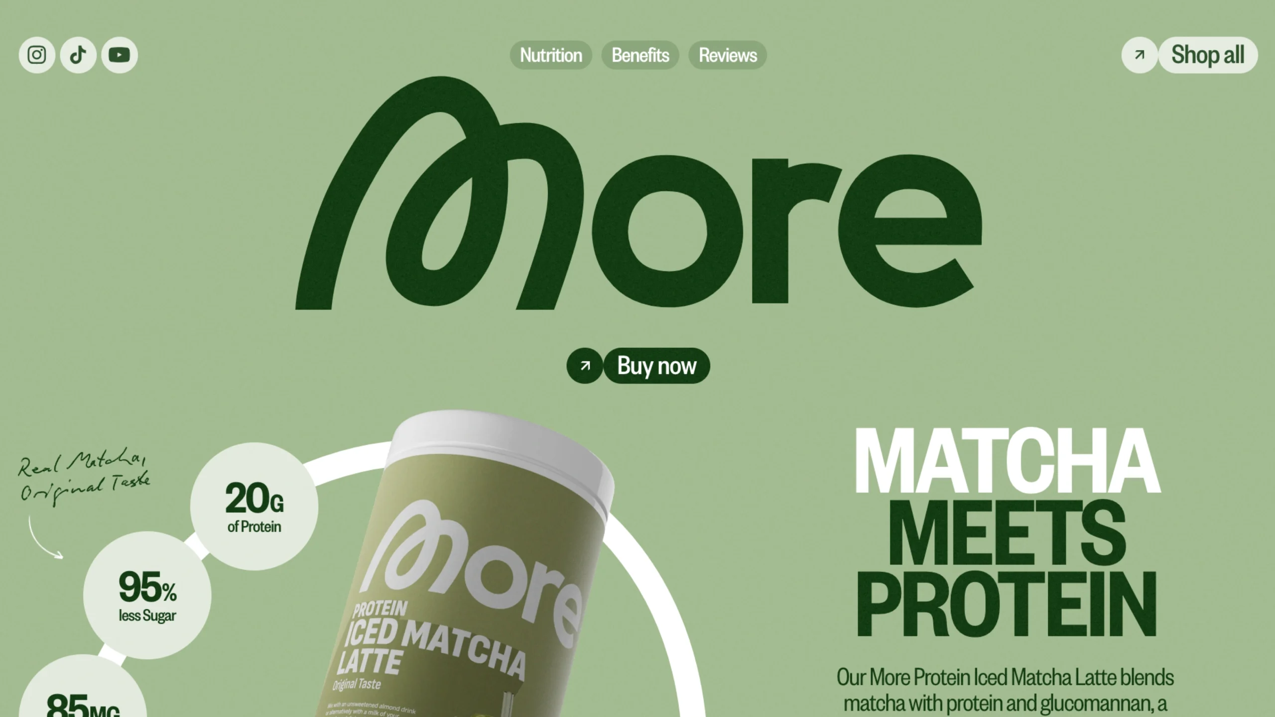 More Nutrition – Matcha Meets Protein