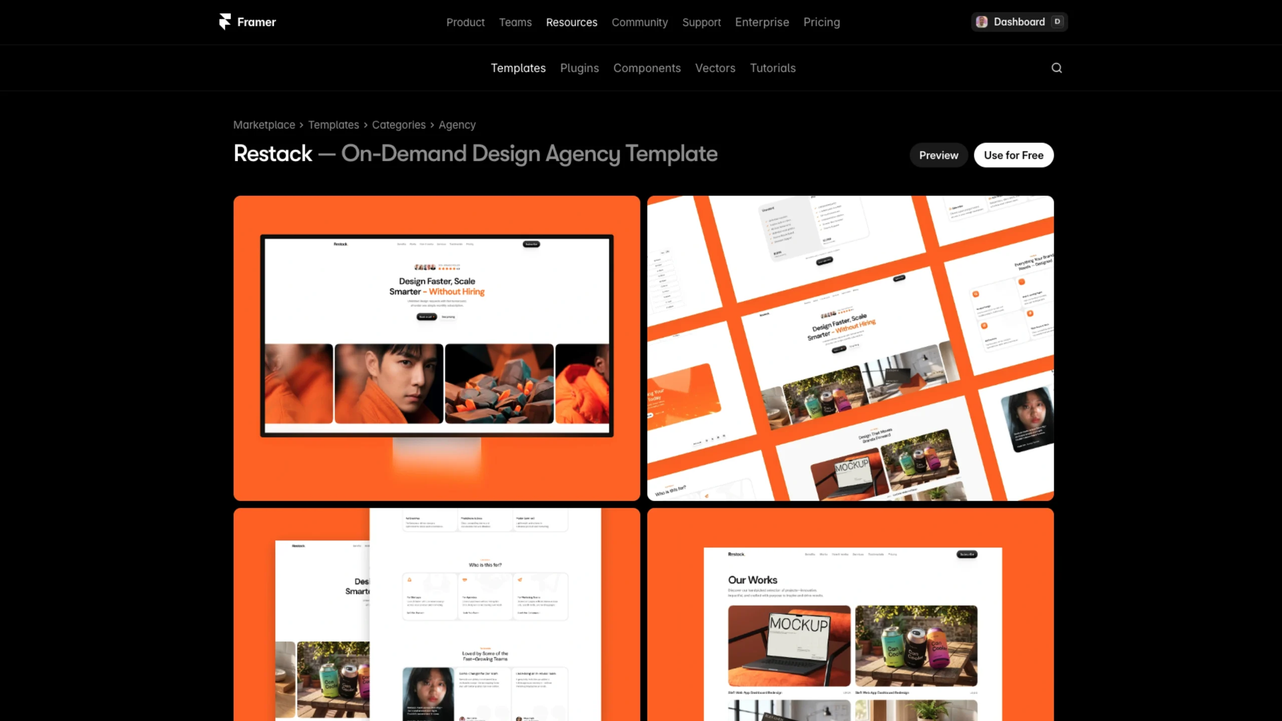 Restack – Free Framer Template