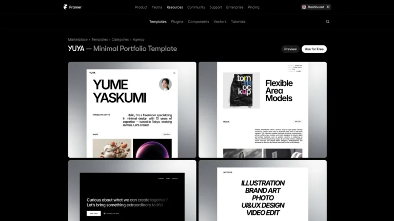 YUYA – Framer Template