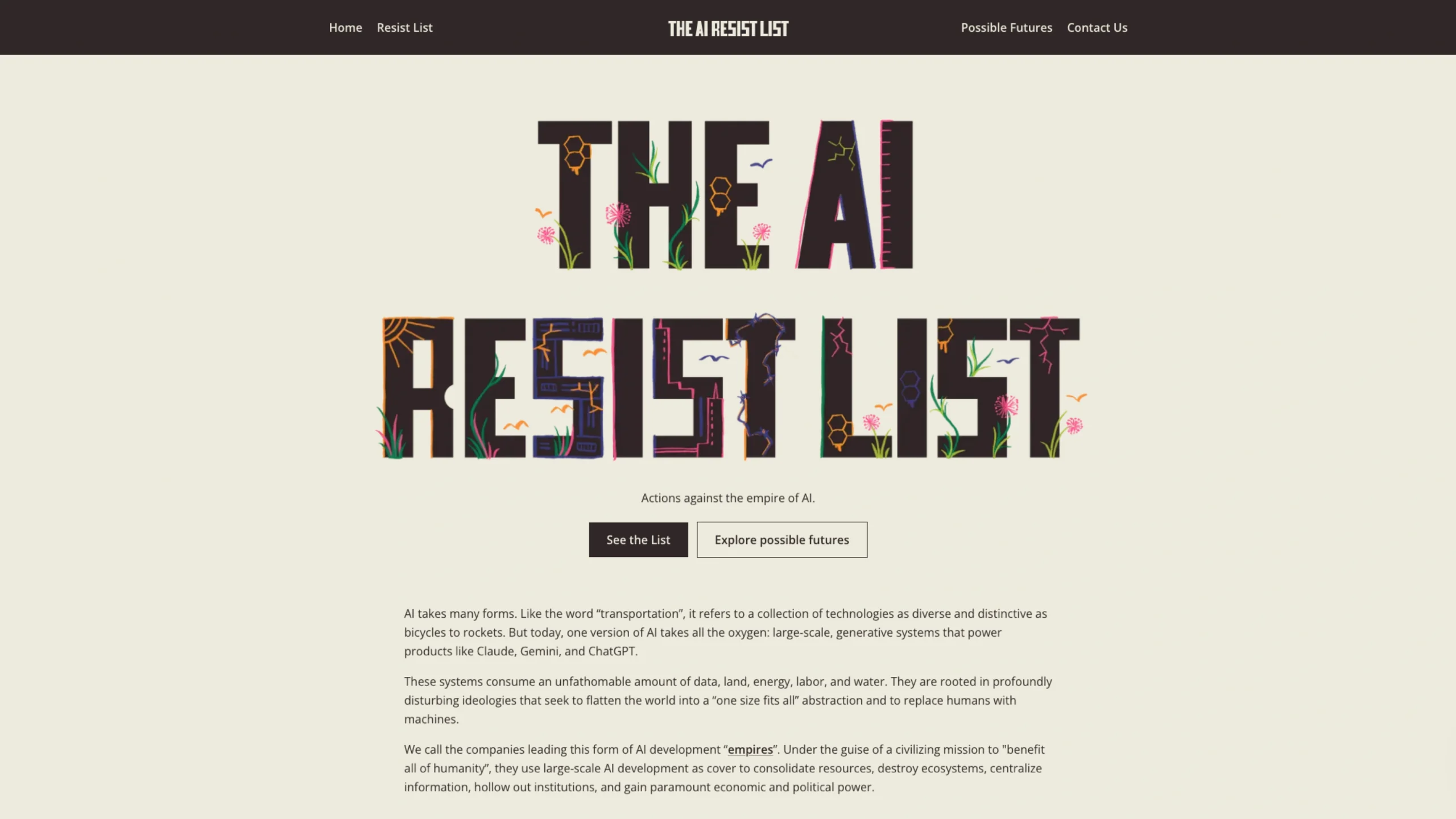 AI Resist List