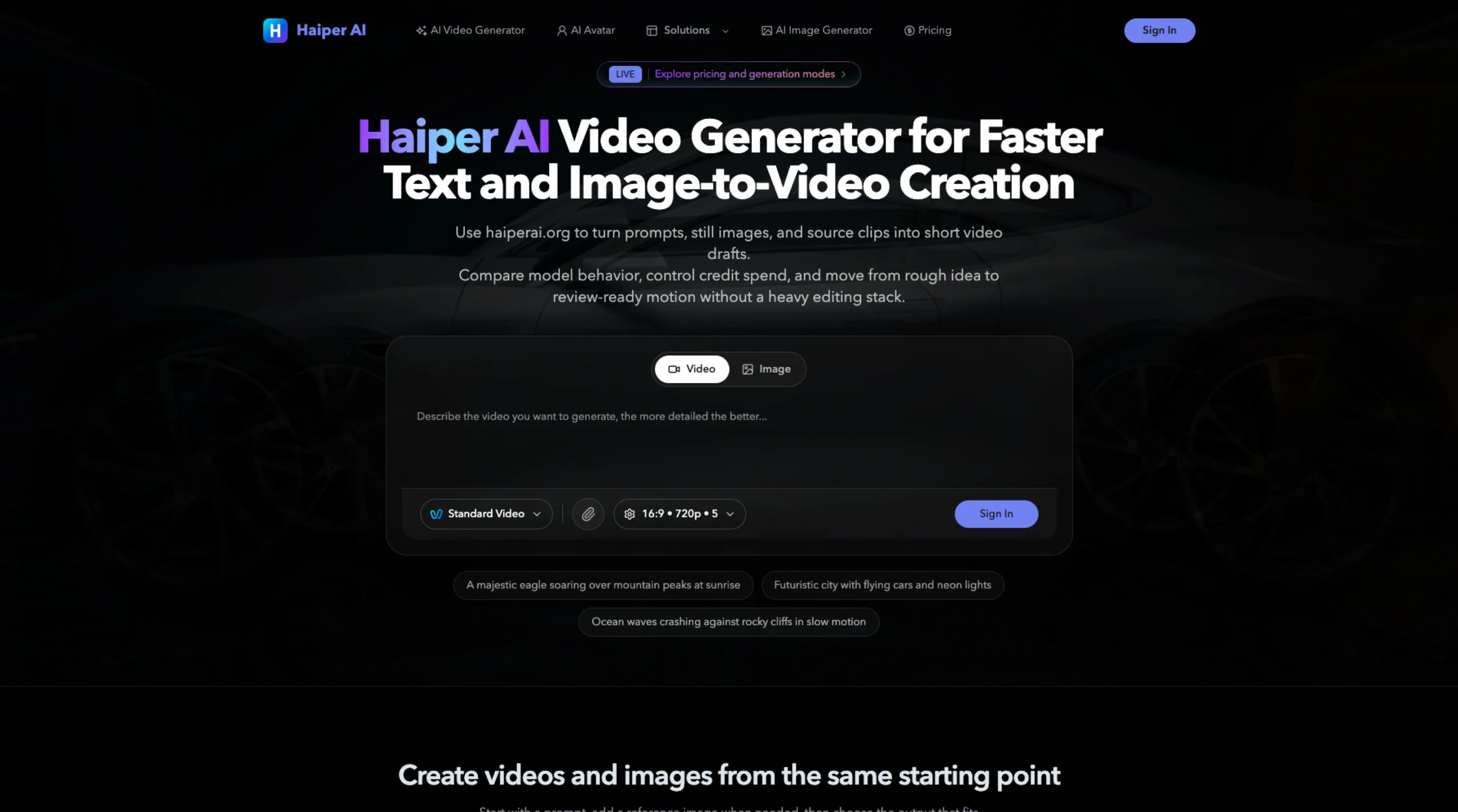 Haiper AI – Image To Video Creation