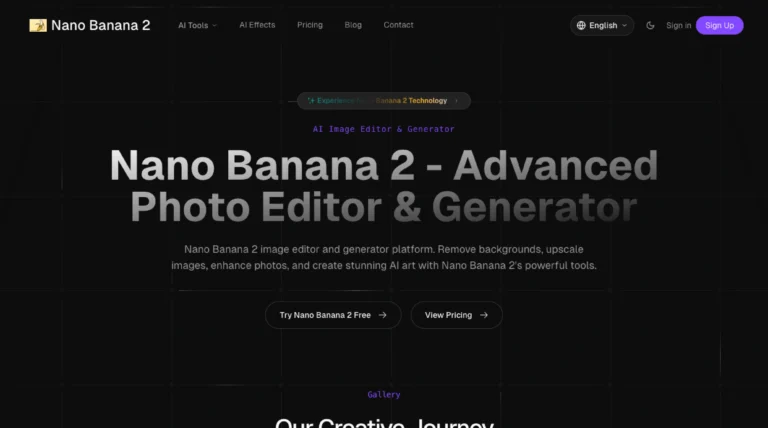 Nano Banana 2 – Advanced Photo Editor & Generator