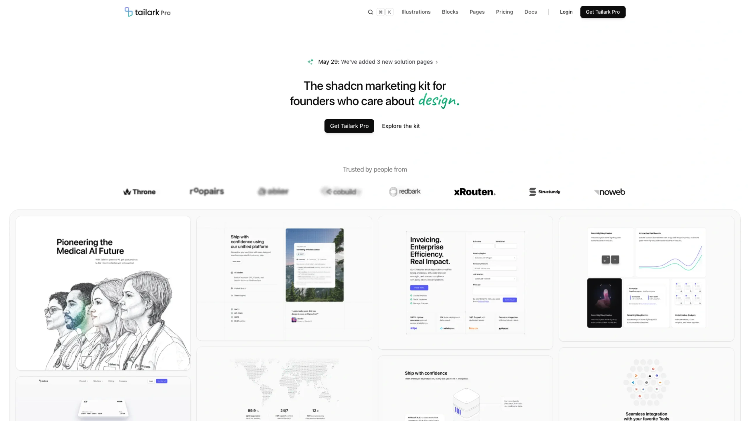 Tailark Pro – The Shadcn Marketing Fit For Founders