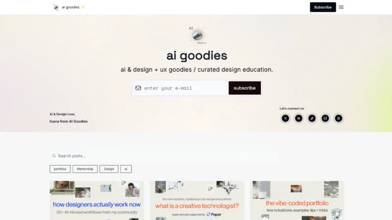 AI Goodies – Curated Design Education