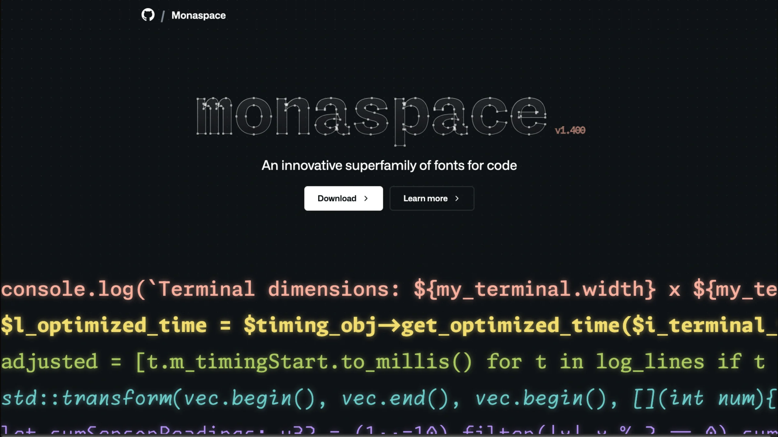 Monaspace – Open Source Typeface