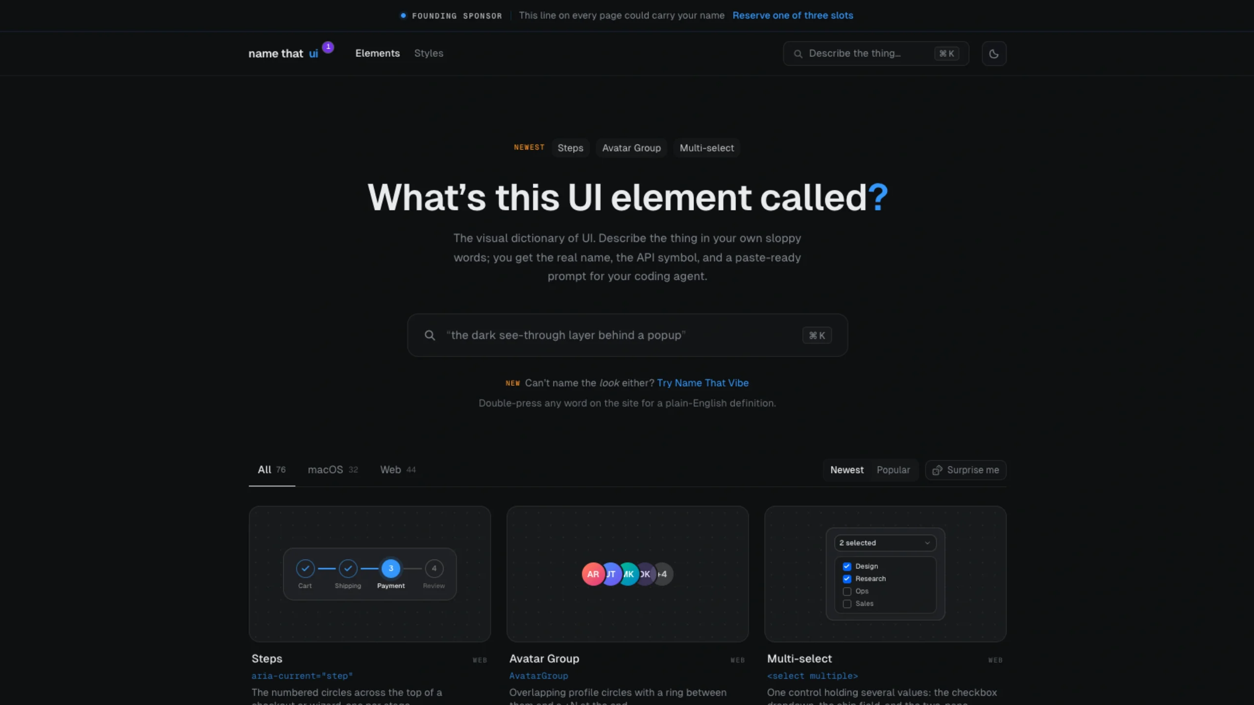 Name That UI – Visual Dictionary Of User Interface Design
