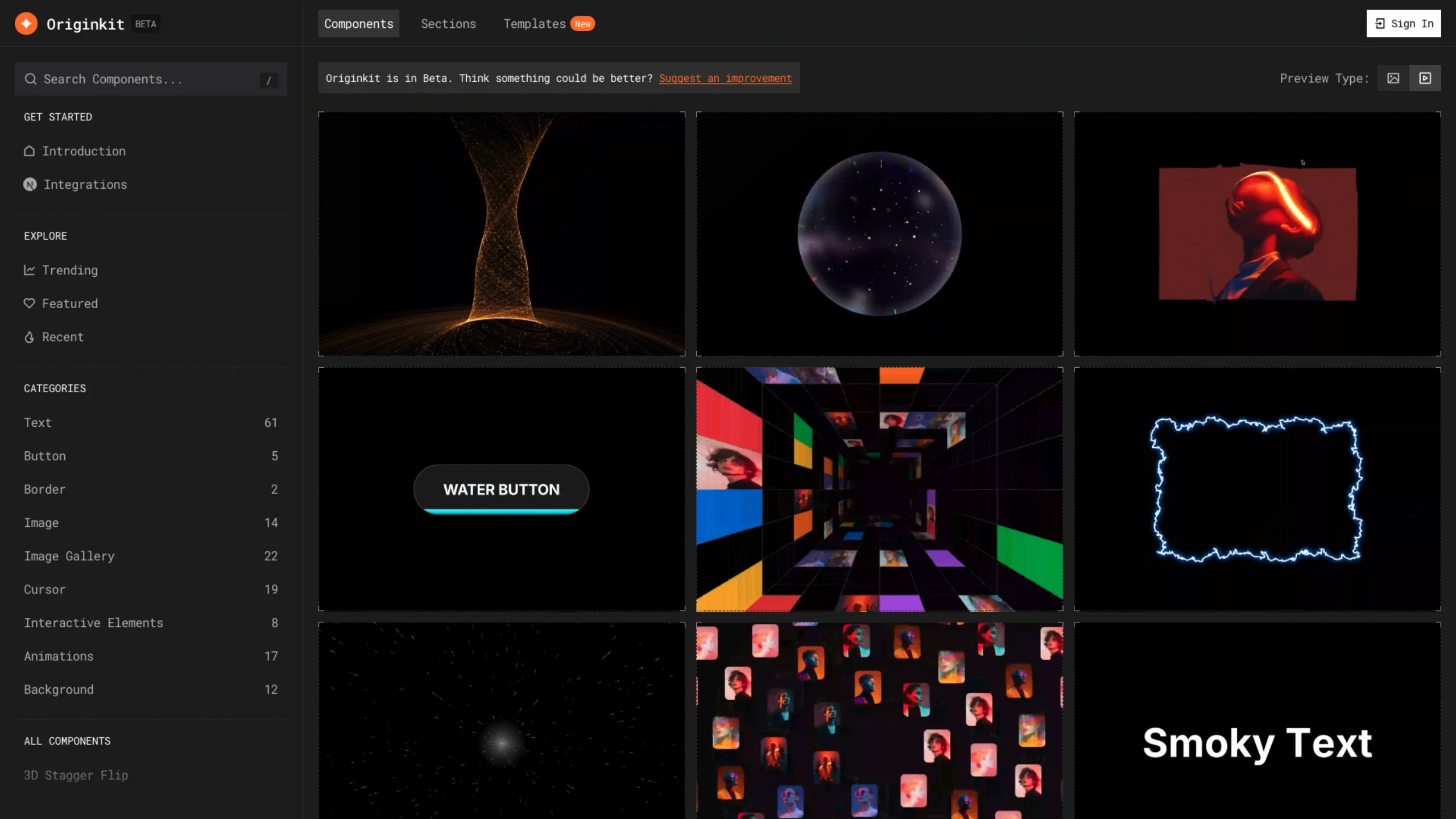 Originkit – Animated Component Library For Framer